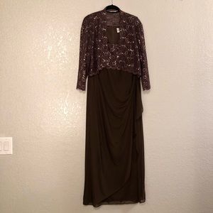 Formal Dress with Lace Wrap